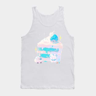 Blue Strawberry Tank Top